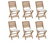 Set di 6 cuscini per sedie TOLVE 39 x 31 cm Bianco sporco_897946