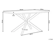 Stół do jadalni SPECTRA Jasnobrązowy 140 cm 90 cm_1116490