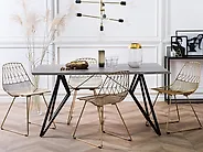 Dining Table BUSCOT Grey Concrete Effect 160 cm 90 cm_1177328