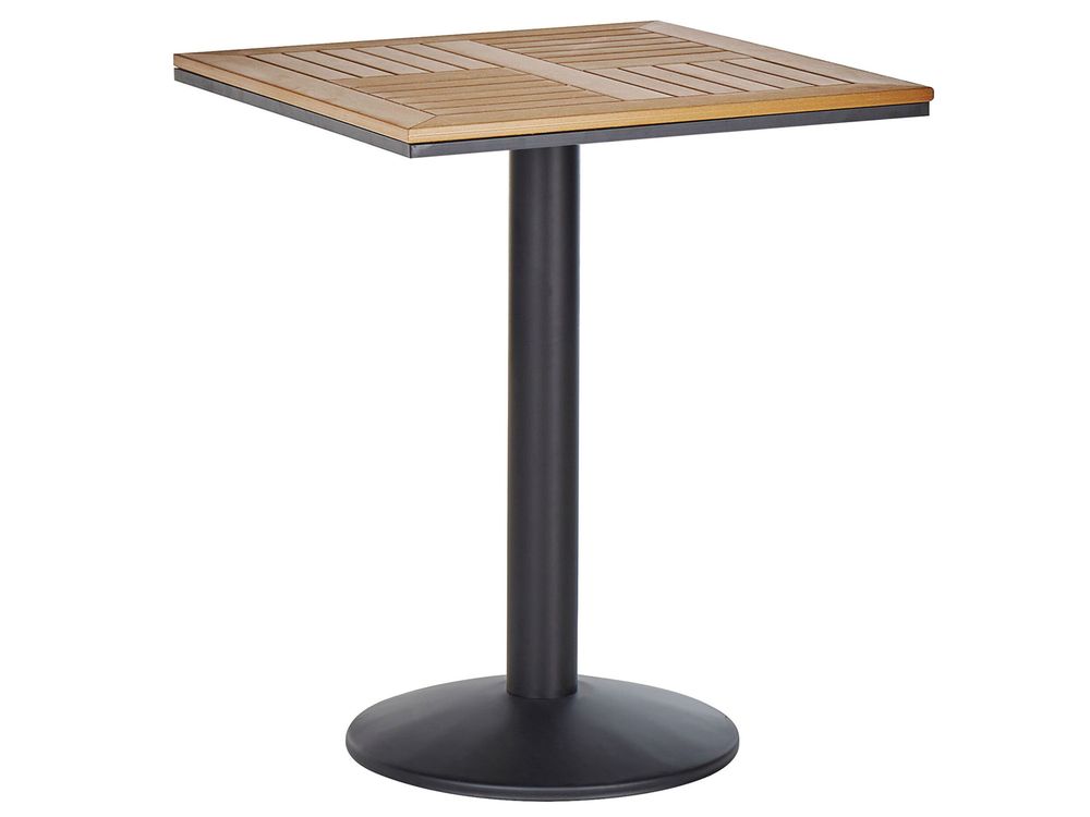 Garden Bistro Table 60 x 60 cm Light Wood PALMI Beliani