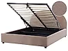 Ottoman Bed VAUCLUSE Boucle Taupe 160 x 200 cm (EU King Size)