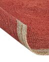 Okrúhly jutový koberec ⌀ 120 cm koralovočervený MENEMEN_843985