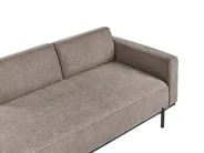 Chaise Longue SAVASSE Faux Linen Light Brown_1004640