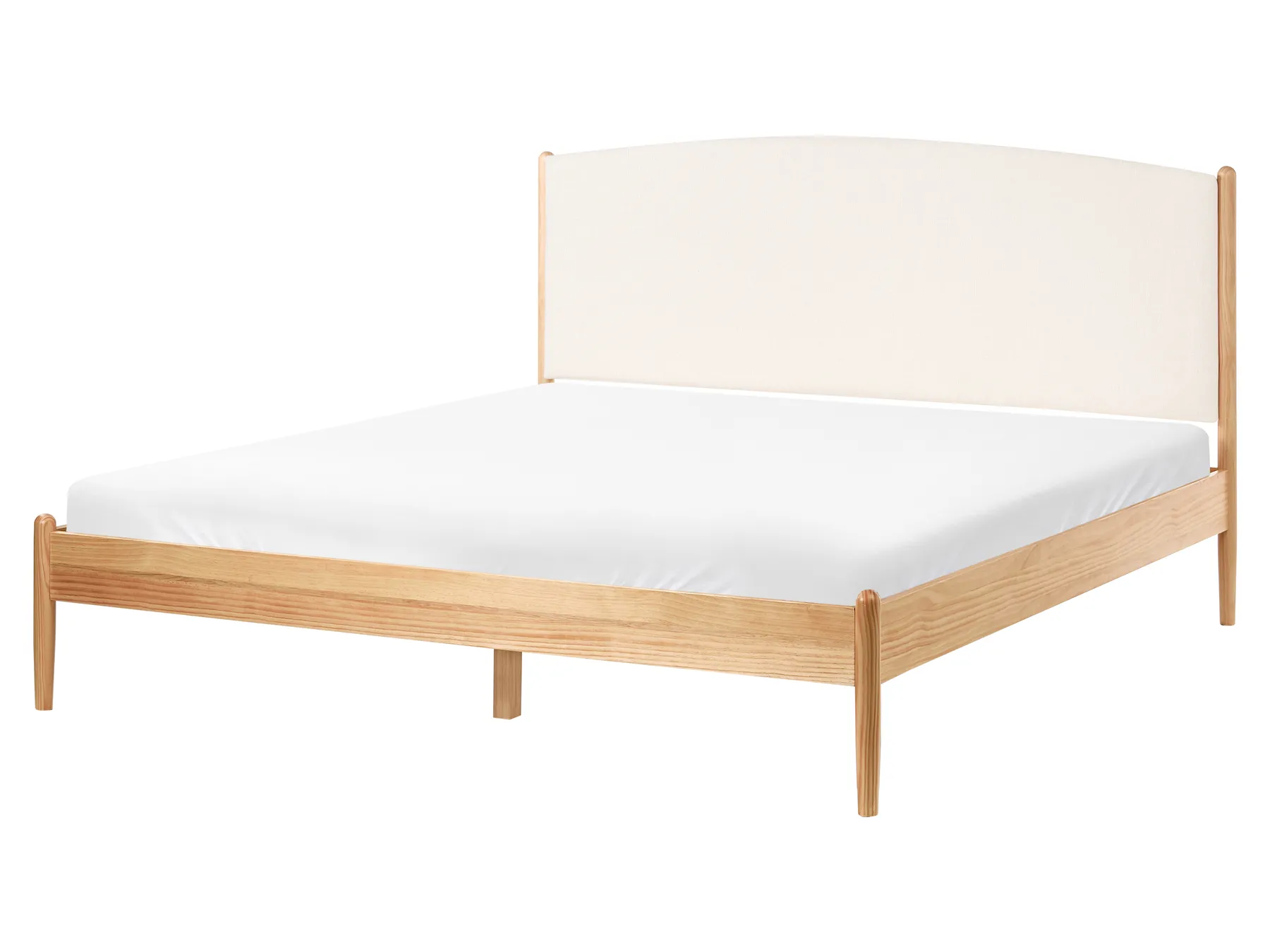 Bett mit Lattenrost Kiefernholz CLAIRAC 160 x 200 cm Hellbraun_1020199