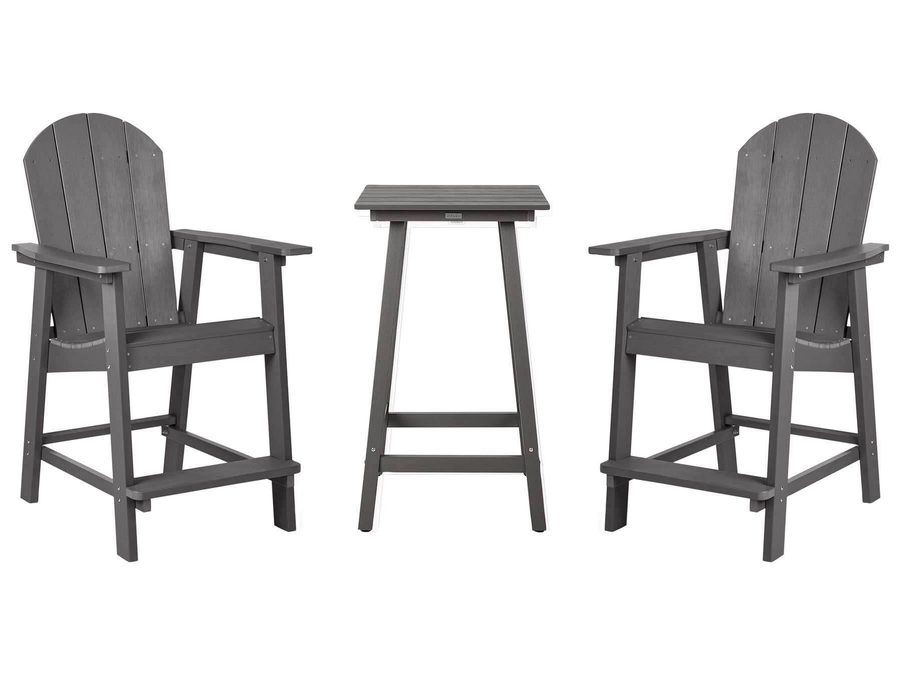 Garden Bistro Set Dark Grey ADIRONDACK_938516