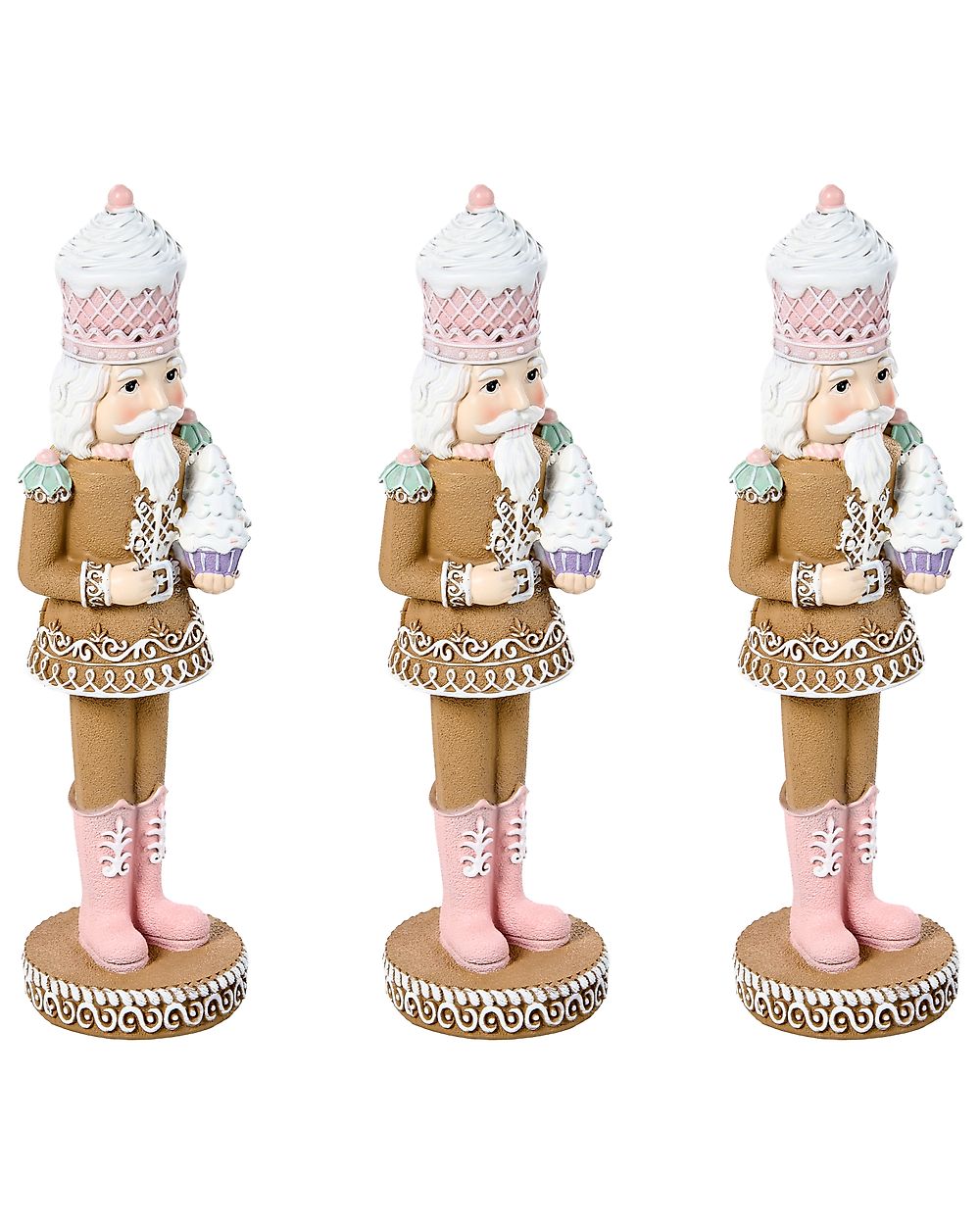 Set di 3 figure PERTTULA 31 cm Schiaccianoci Multicolore
