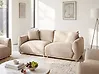 Sofa 3 Seater LUVOS Fabric Light Beige