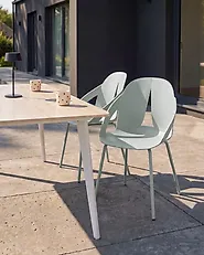 Set of 2 Garden Chairs BOLGHERI Light Green_1183039