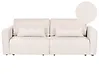 Schlafsofa 3-Sitzer VAXHOLM mit Stauraum Bouclé Hellbeige