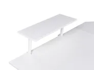 Biurko narożne TACONY 180 cm 140 cm ze schowkiem Biały_1044276