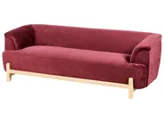 Set da salotto 5 posti ALNOR Ciniglia Bordeaux_1019118