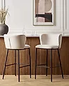 Set of 2 Bar Chairs MINA Off-White