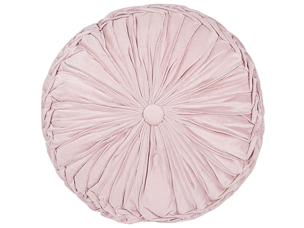 Cushion with Pleats 40 cm Pink UDALA Beliani