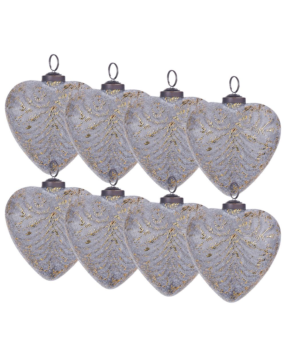 Set de 8 globuri FERIABLE Sticlă Gri