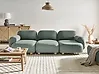 Canapé modulable 3 places AMLI Tissu Vert clair