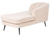 Left Hand Boucle Chaise Lounge Light Beige ALLIER_879202