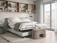 Adjustable Bed Fabric VICEROY 160 x 200 cm (EU King Size) Light Grey_1062003