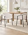 Conjunto de 2 sillas de comedor AMES Tela Beige claro