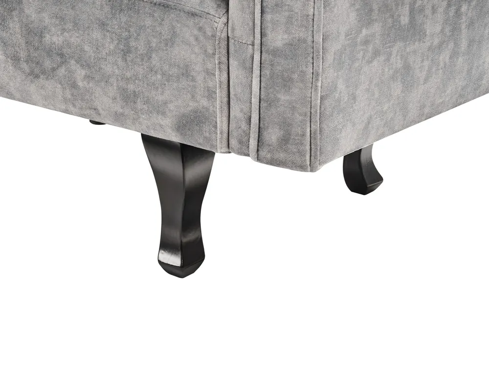 Chaise longue versione destra LATTES II con cuscino Velluto Grigio_954734