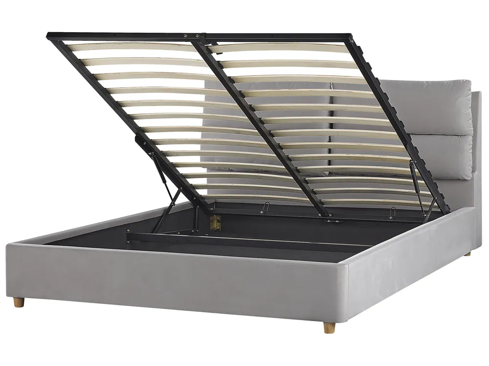 Letto contenitore 180 x 200 cm con cassetto contenitore - velluto
