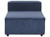 Right Hand 5 Seater Modular Jumbo Cord Corner Sofa Blue APRICA_909329