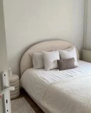 Bett mit Stauraum VAUCLUSE Stoff Beige 160 x 200 cm_992600