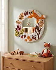 Wall Mirror BORITI 51 cm 40 cm Cotton White_1188305