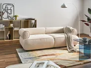 Sofa 3 Seater SALLA Boucle Off-White_1058155