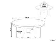 Stolik kawowy ogrodowy VIPITENO 80 cm 80 cm Metal Beżowy_1094896