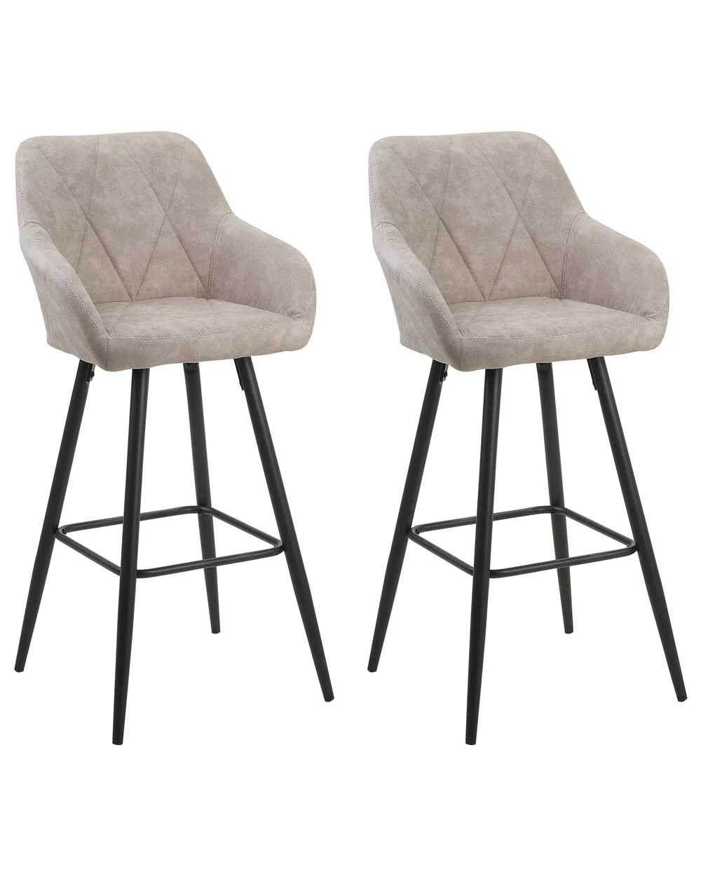 Sada 2 barových stoličiek DARIEN Béžová