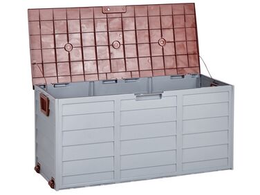 Auflagenbox Kunststoff grau / braun 112 x 50 cm LOCARNO