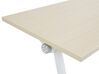 Sammenleggbart skrivebord med hjul 180 x 60 cm Lyst tre og hvit BENDI_922359