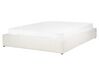 Buklé posteľ s úložným priestorom 160 x 200 cm krémová biela DINAN_903693