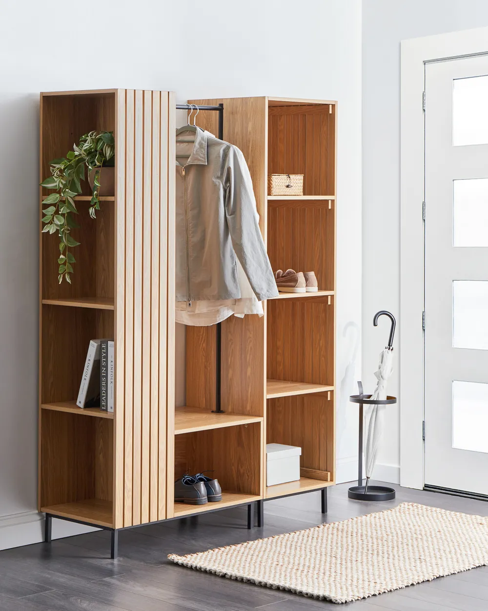 Armadio Industriale In Metallo Nero E Legno, 76x80x40 Cm, Ripiani Regolabili, Per Casa, Cucina O Giardino - 11