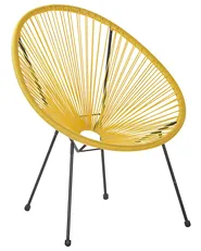 Sedia da giardino ACAPULCO II Rattan sintetico (PE) Giallo_795166