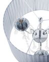 Stehlampe hellgrau Kristall-Optik 170 cm Trommelform EVANS_696045