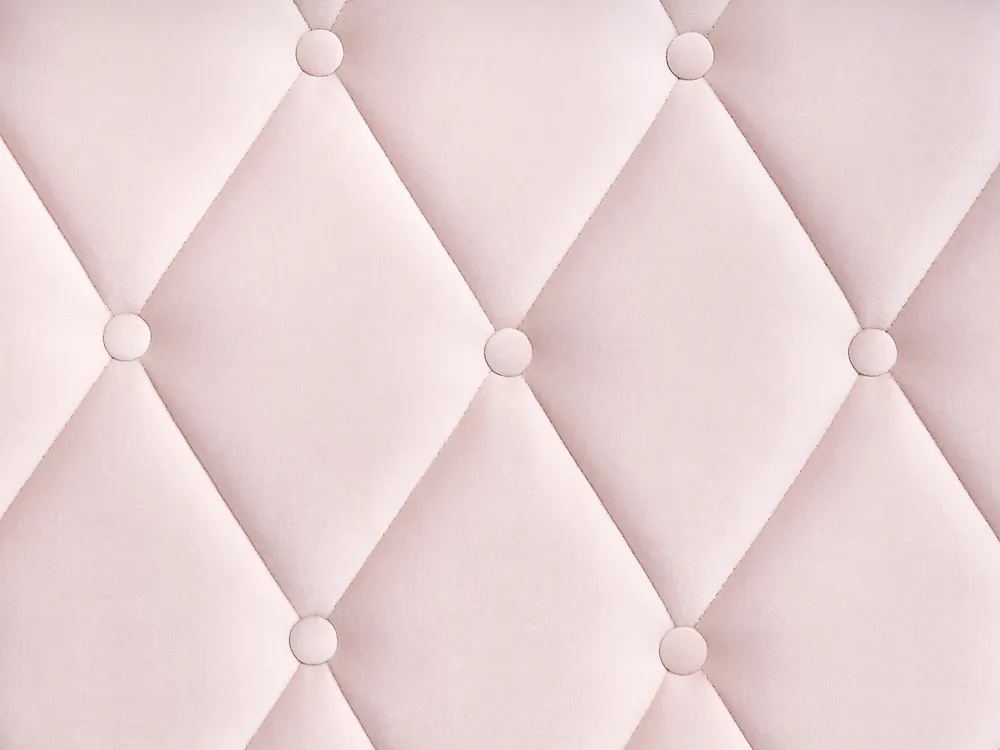 Lit ottoman LUBBON Velours Rose pastel 140 x 200 cm_833876