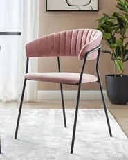 Set di 2 sedie da pranzo MARIPOSA Velluto Rosa_871959