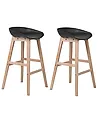 Conjunto de 2 sillas de bar MICCO Negro