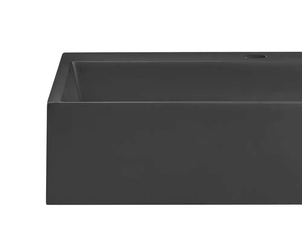 Umywalka podwieszana QUENKO 100 x 46 cm Tworzywo mineralne Czarny_981340