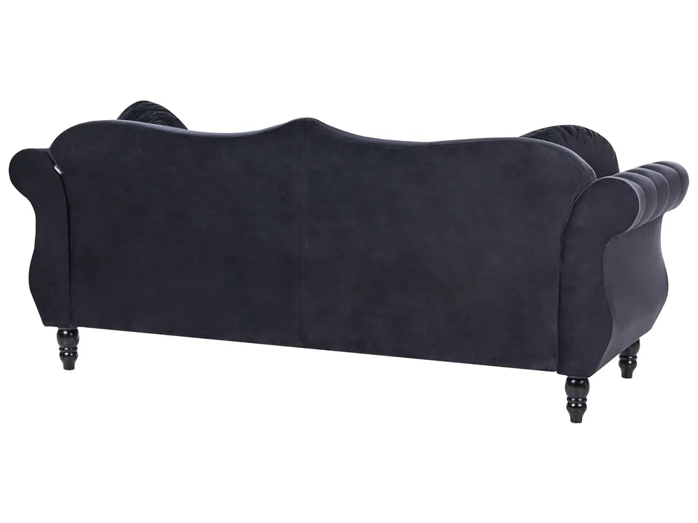 Set da salotto 5 posti SKIEN Velluto Nero_743289