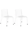 Set of 2 Garden Chairs CHIEVE Metal White