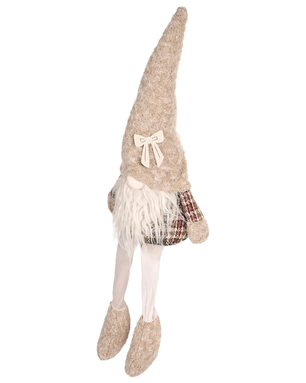 Kétdarabos karácsonyi dekoráció szett ILOMANTSI 35/38 cm Gnóm Bézs_1174065