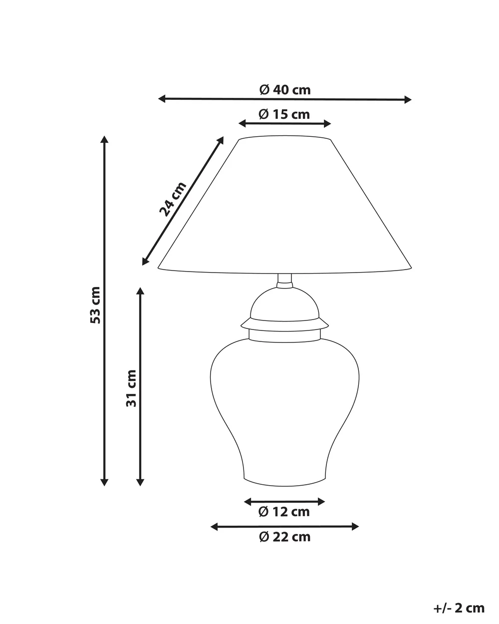 Lampada da tavolo SORRAIA Porcellana Bianco/Blu_980846