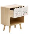 2 Drawer Bedside Table Light Wood RUPERT_934759