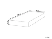 Materac kieszeniowy z lateksem LATEX HYBRID 7 PLUS H2/3 średnio twardy 90 x 200 cm_916644