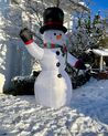 Decorazione gonfiabile pupazzo di neve con LED 200 cm bianco RUKA_894400