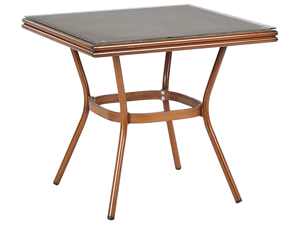 Garden Dining Set 4 Seater CASPRI II Metal Grey_946633