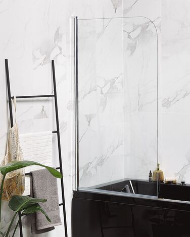 Tempered Glass Shower Bath Screen 140 x 80 cm LAPAN 