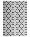 Vloerkleed polyester zwart/wit 140 x 200 cm ALADANA_733710